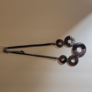 Beautiful sliver and black statement piece. Dress anything up with this beauty